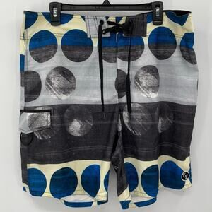 Ezekiel Board Shorts Mens sz 36 Multicolor Logo Pocket Beach Surf Swim ER121023N